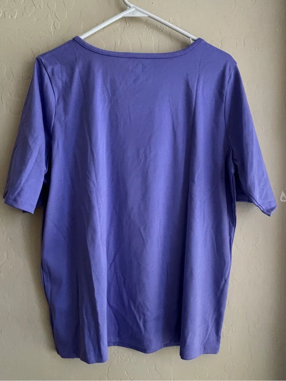 LL Bean Purple 100% Cotton Square Neck Top Women’s 1X New with Tags - Picture 2 of 13